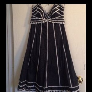 WHBM beautifully embroidered halter dress
